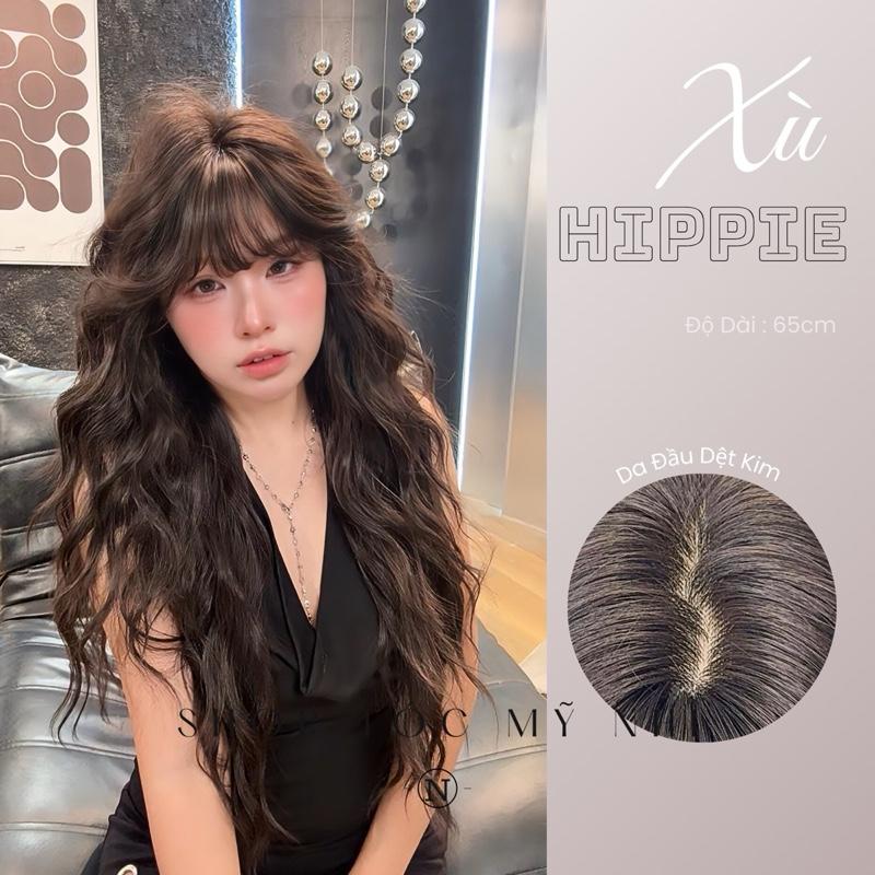 Tóc Giả Nguyên Đầu Dệt Kim Mái Thưa Cúp Xù Baby NG02 60cm