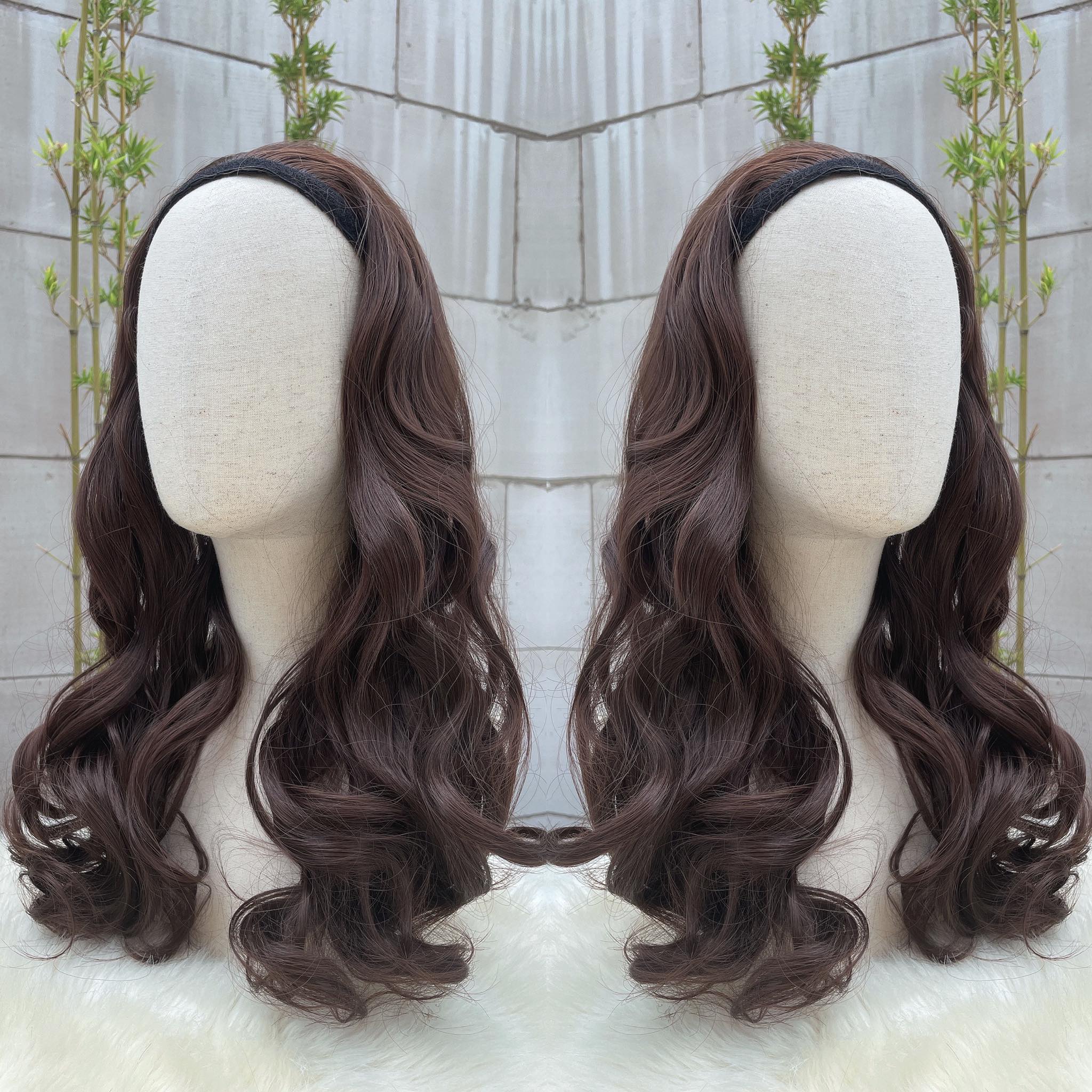 Miếng dán rời băng đô BD020 xoăn Tóc giả Phụ nữ