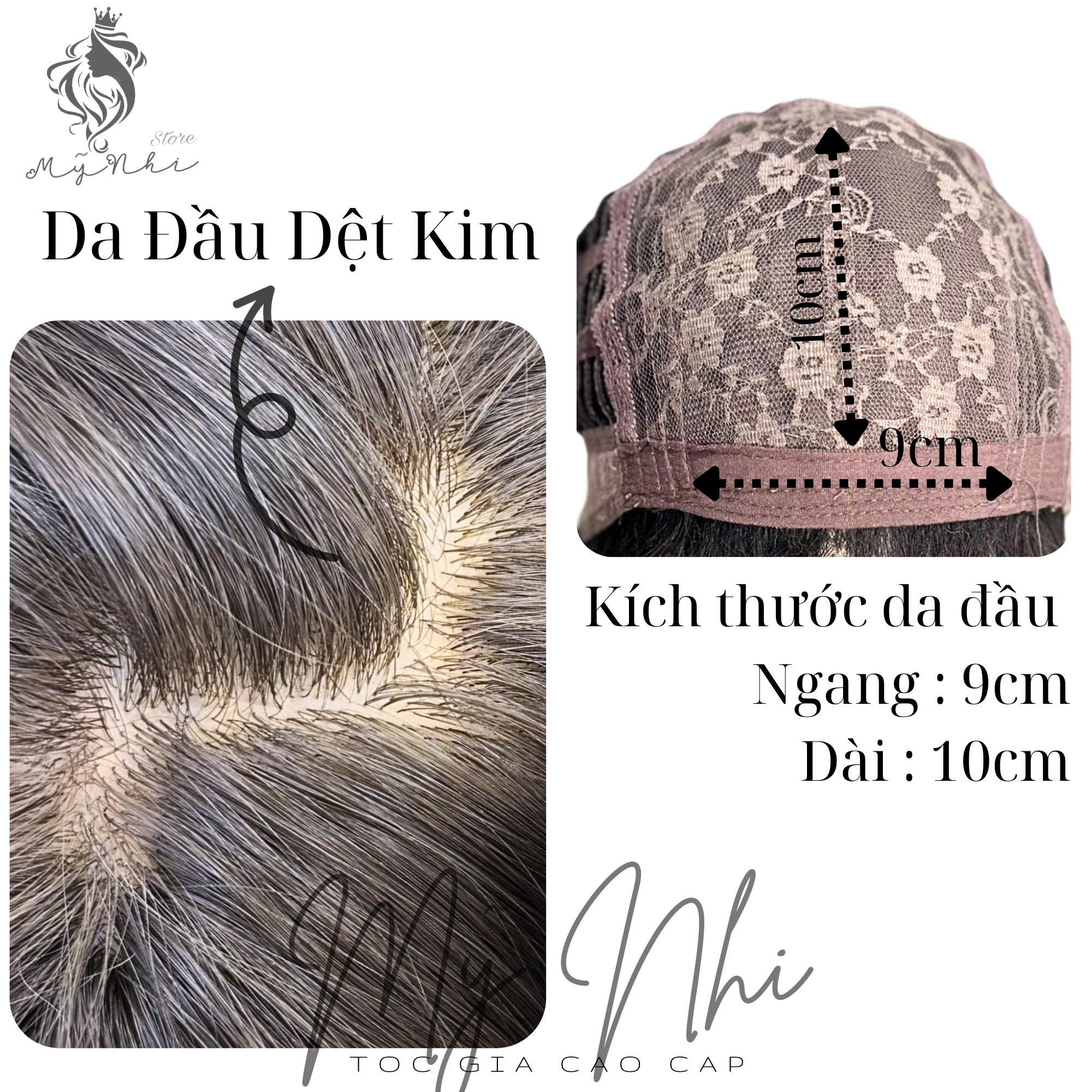 Tóc Giả Nguyên Đầu Dệt Kim Mái Thưa Ngắn Xoăn Cyber CH008