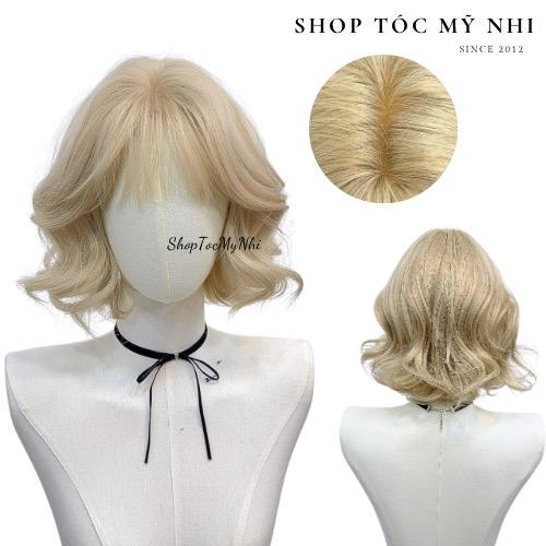 Tóc Giả Nguyên Đầu Dệt Kim Mái Thưa Ngắn Xoăn Cyber CH008