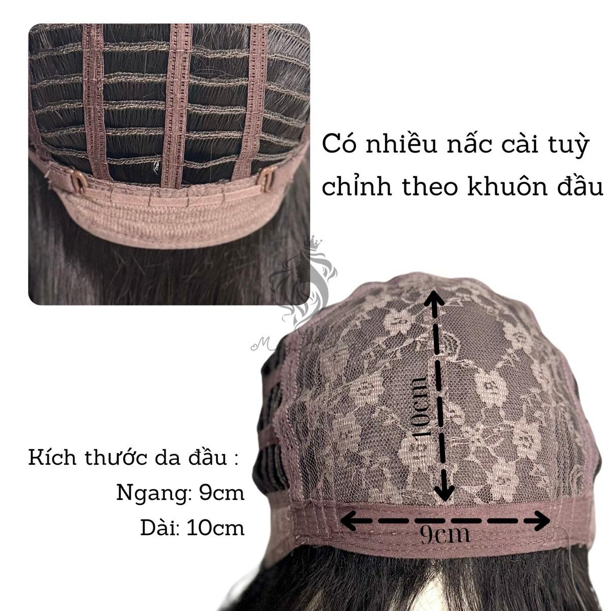 Tóc Giả Dệt Kim Mái Thưa Xoăn Layer CH007 50cm