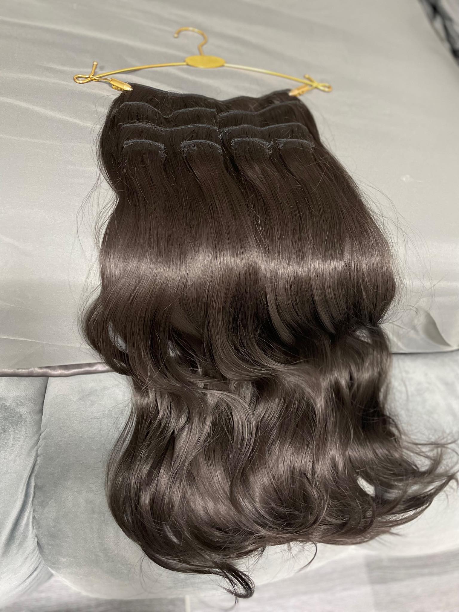 Set 9 dãy kẹp xoăn đuôi lơi Phụ nữ Tóc giả Dệt Tiện ích mở rộng