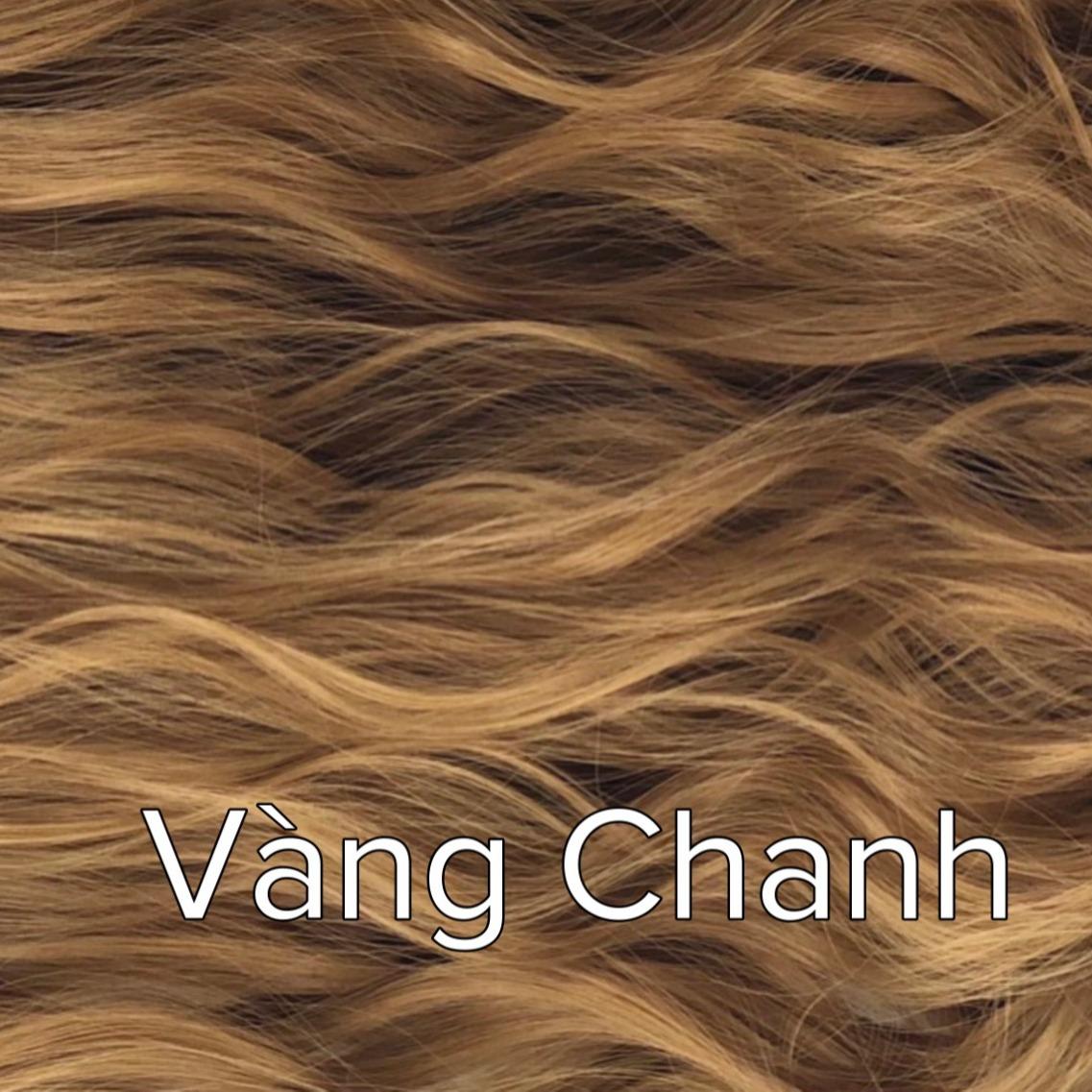 Tóc Giả Nữ Buộc Xù Sóng Kèm Nơ Nhung Đỏ