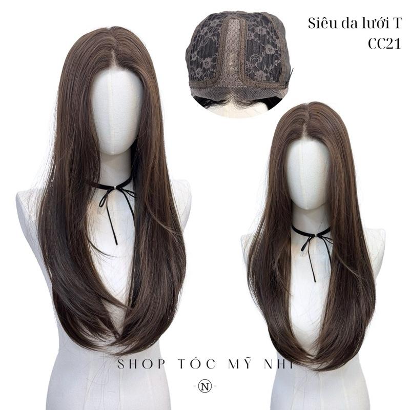 Tóc Giả Mỹ Nhi Da Đầu Lưới T CC21 Cúp Thẳng Layer dài 60cm