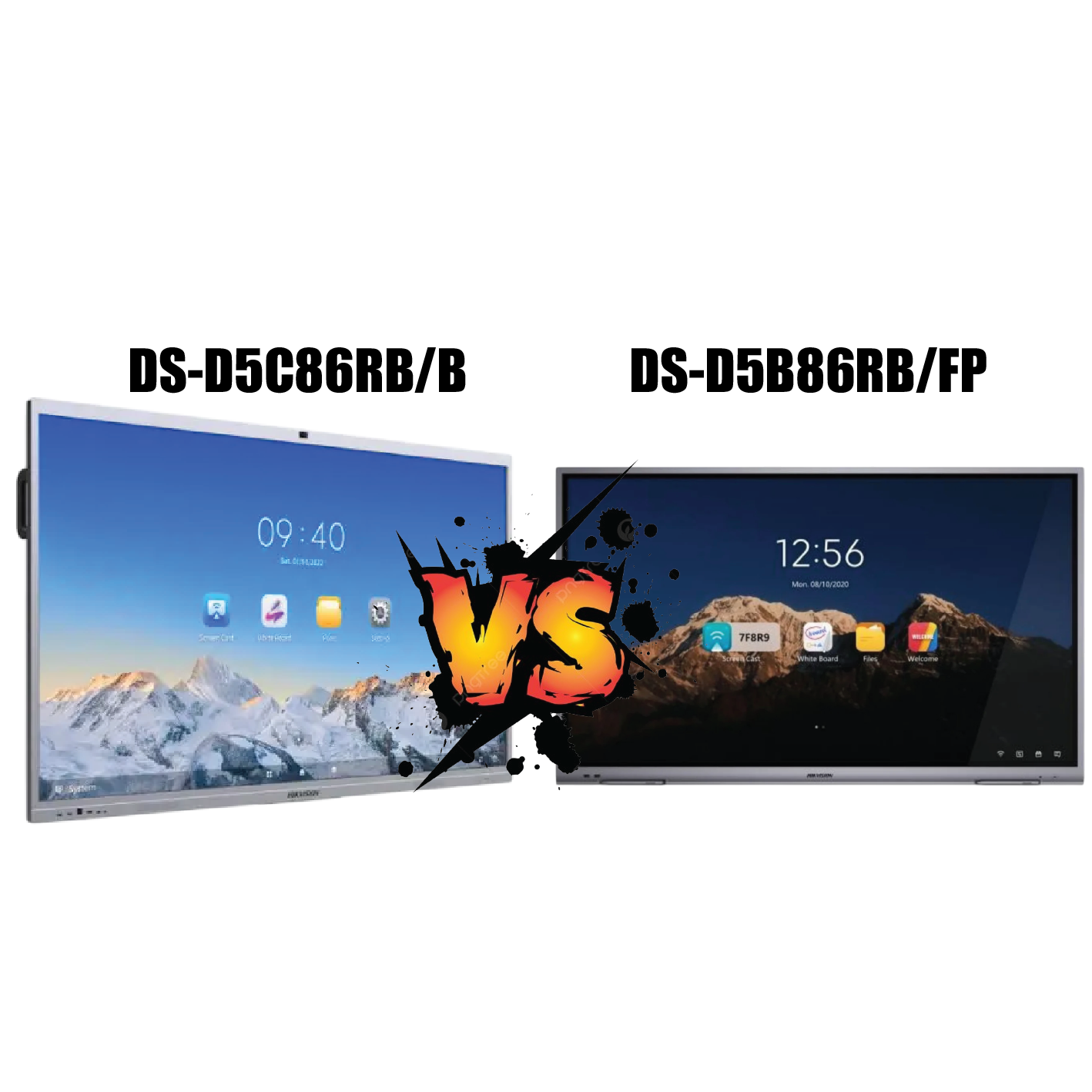 So sánh giữa màn hình DS-D5B86RB/FP và màn hình DS-D5C86RB/B