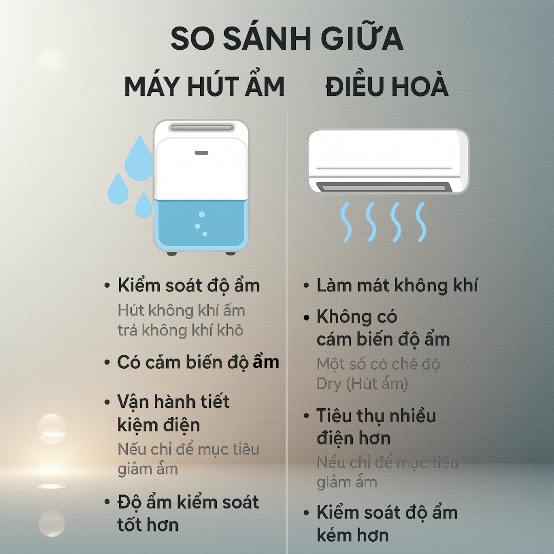 Máy Hút Ẩm Và Điều Hòa: Sự Kết Hợp Hoàn Hảo Hay Không Cần Thiết?