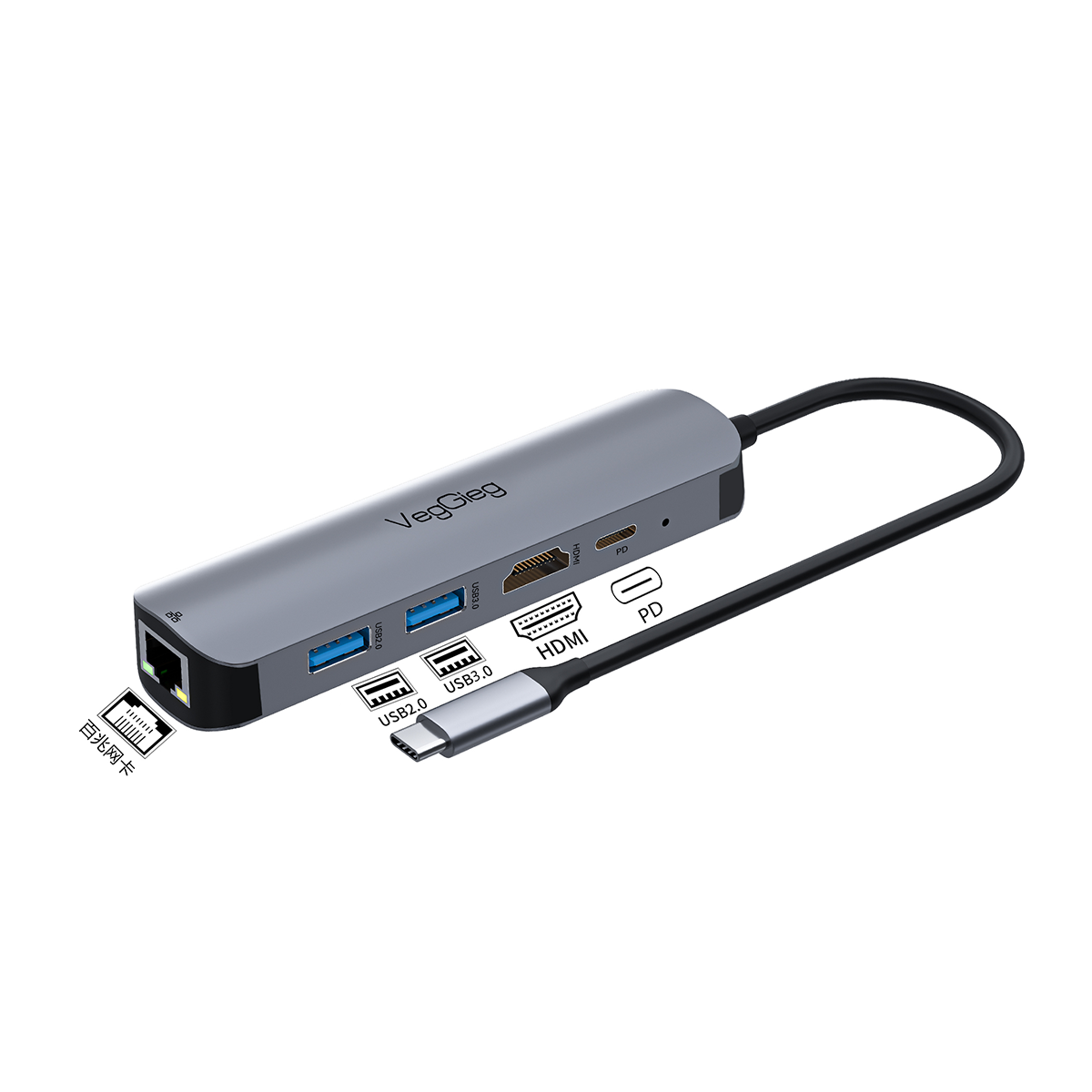 Các loại cổng chuyển type C của hãng veggieg