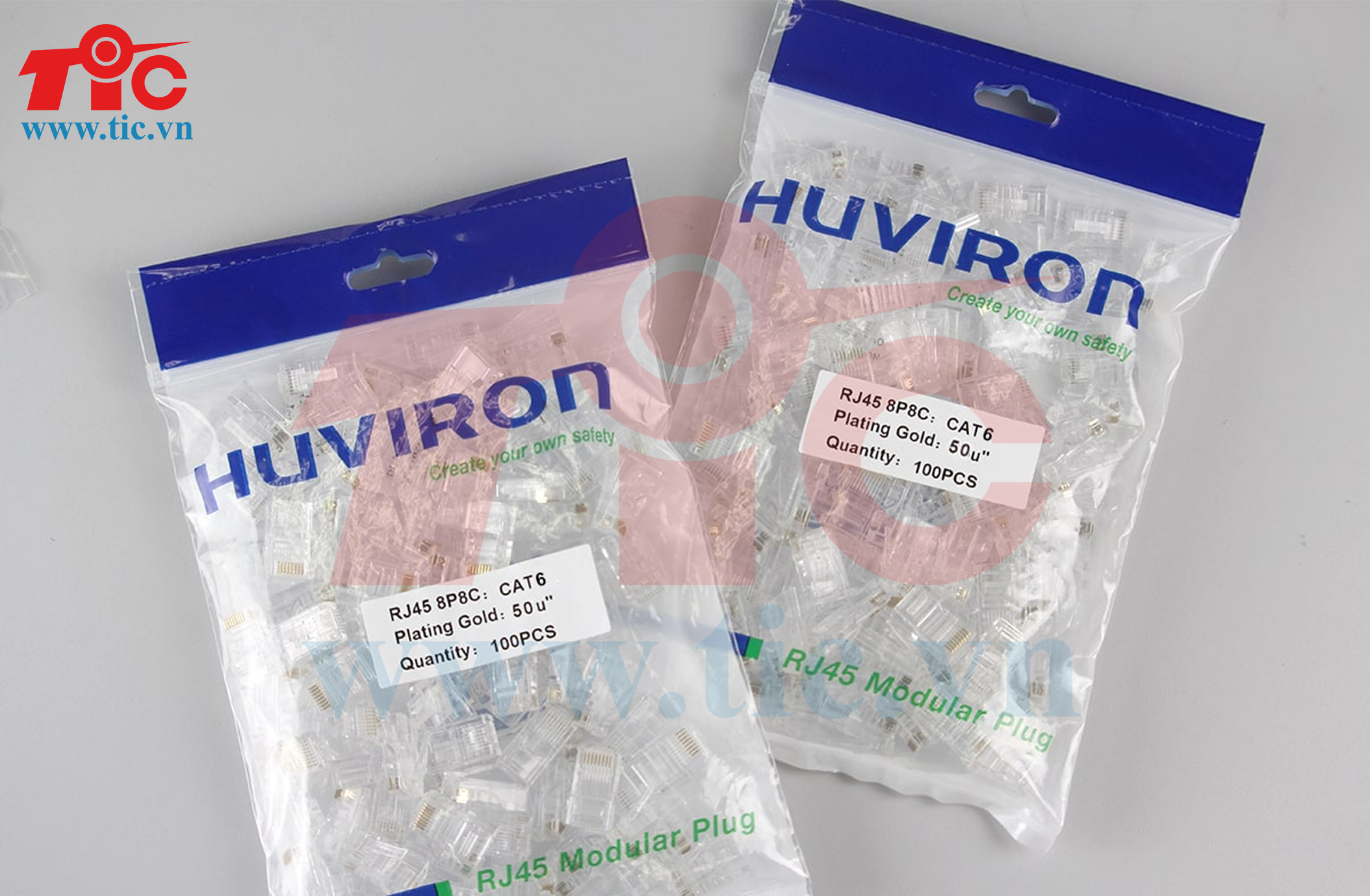 Hạt Mạng CAT6 Huviron H-RJ45/6/50 Chất Lượng Cao