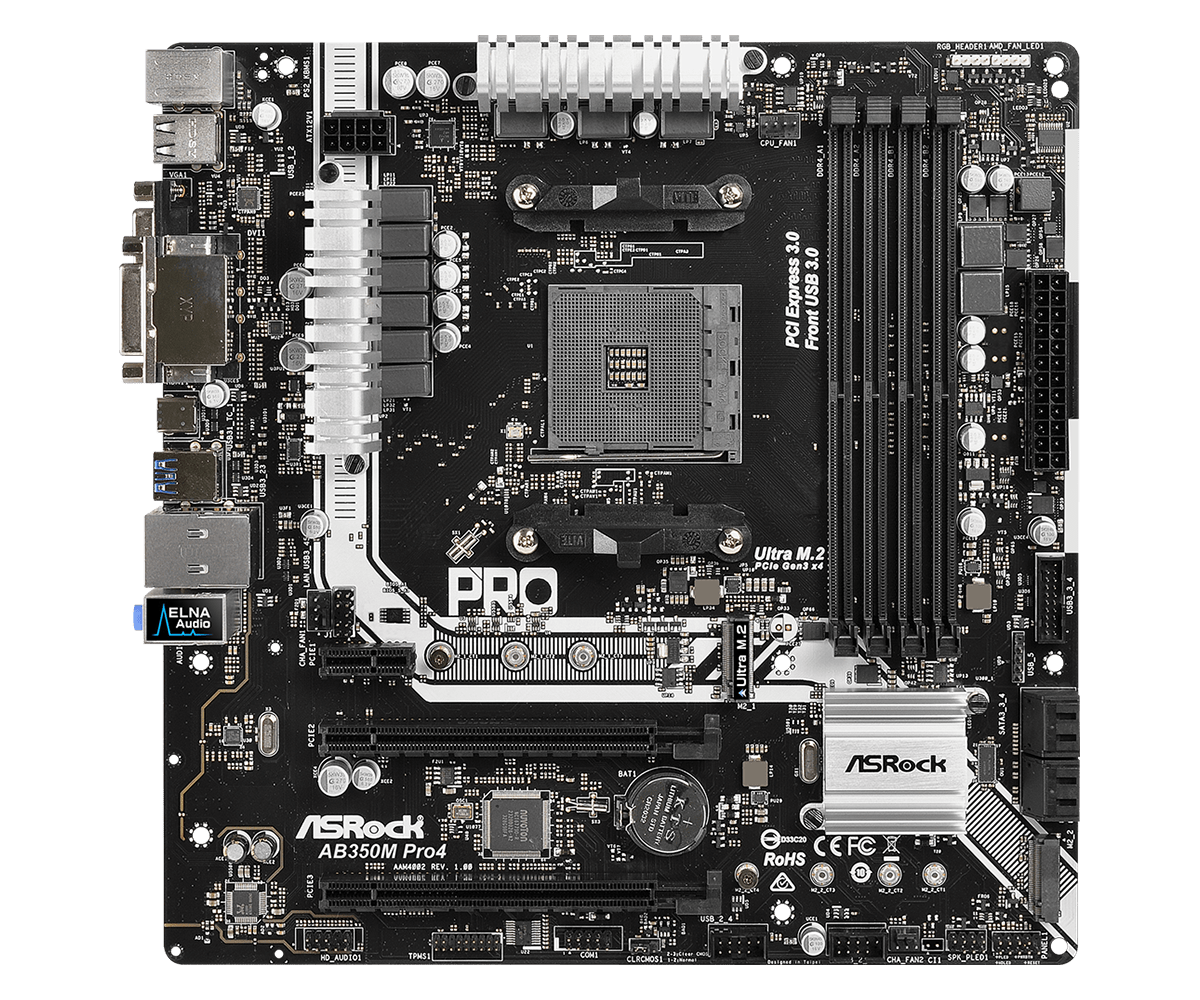 Bo mạch chủ Asrock AB350M Pro4 lắp đặt dễ dàng