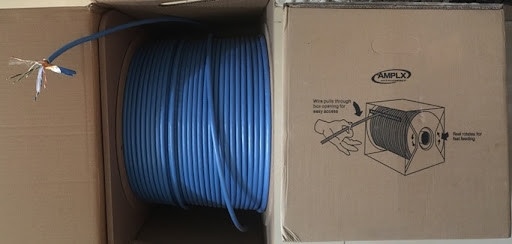 Dây cable mạng AMPLX Cat 6 0916 dài 300M (màu xanh)