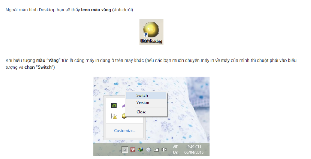 Hướng Dẫn Cài Đặt Và Sử Dụng Bộ Chia Máy In AUTO (Phần Mềm USB Sharing)