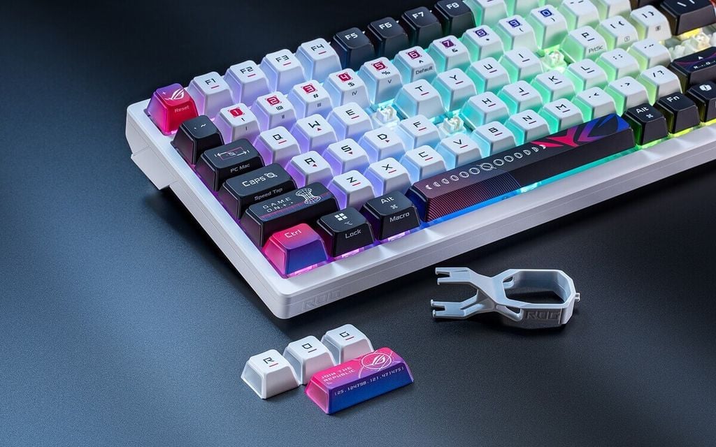 Bàn phím ASUS M704 ROG AZOTH X NX Snow V2 Swit ch - hình 2