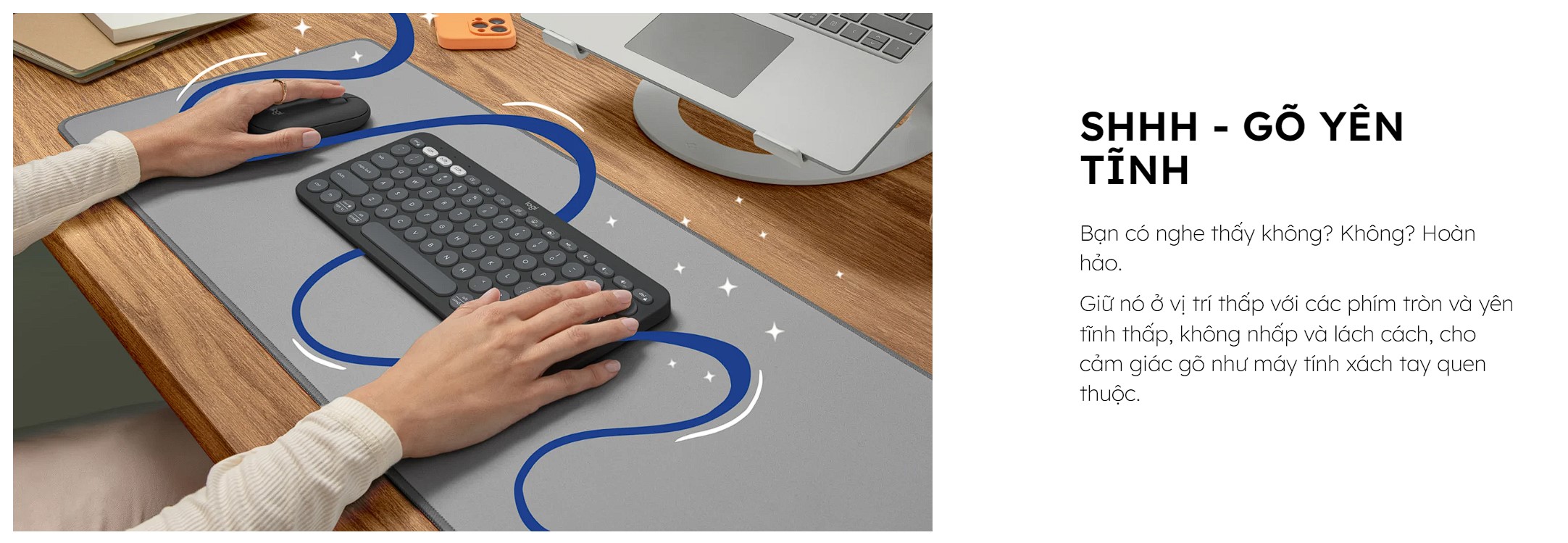 Bàn phím Bluetooth Logitech Pebble Key 2 K380S (trắng)_ 920-011754 - hình 6
