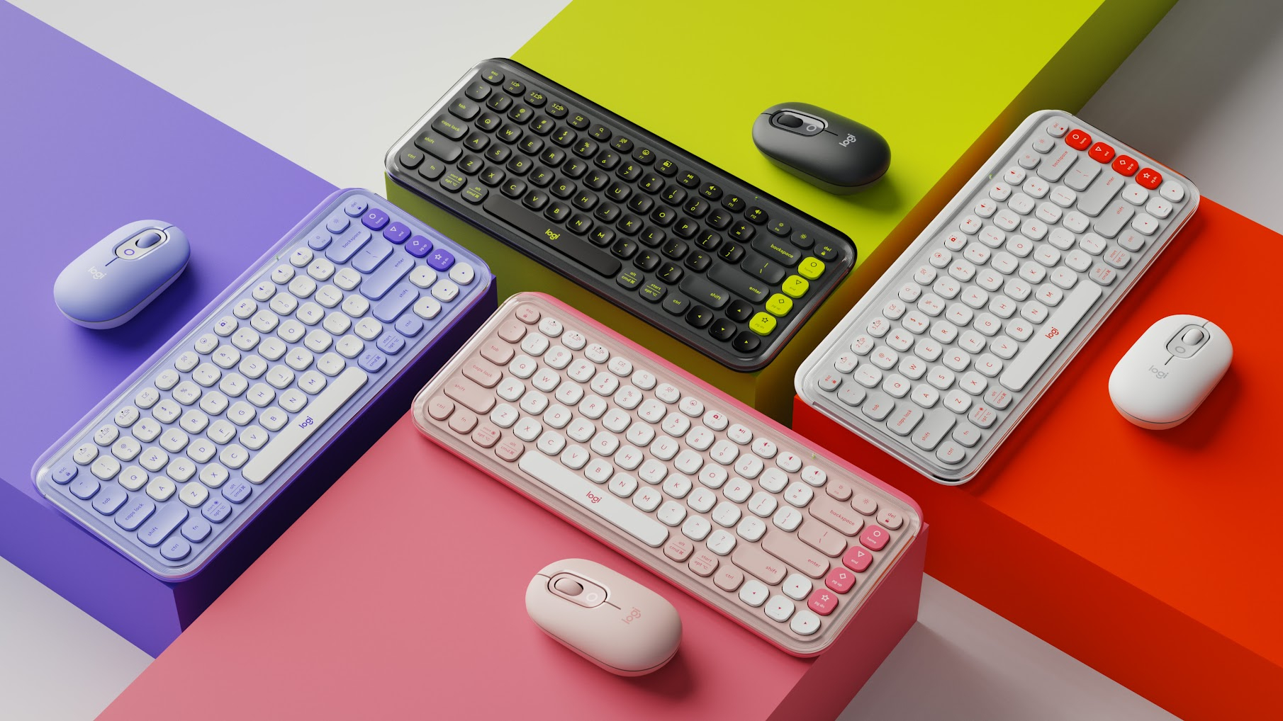 Bàn phím cơ không dây Logitech POP ICON Keys màu Hồng - 920-013085