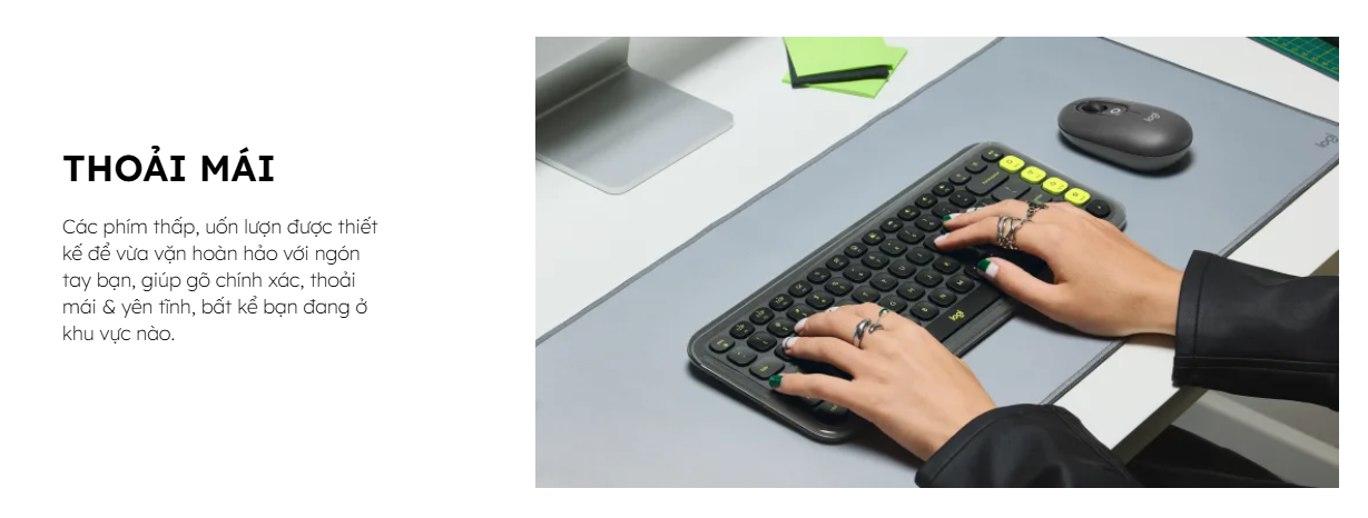 Bàn phím cơ không dây Logitech POP ICON Keys màu Trắng - 920-013084 - hình 2