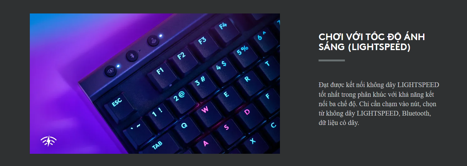 Bàn phím cơ Logitech G515 LightSpeed TKL Wireless White_920-012581 - hình 3