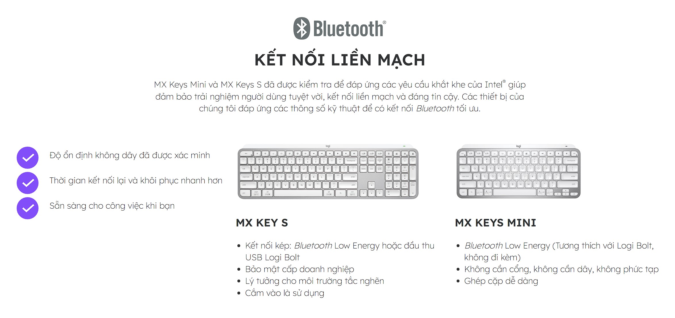 Bàn phím không dây Logitech MX Keys S Pale Gray 920-011564 - hình 10