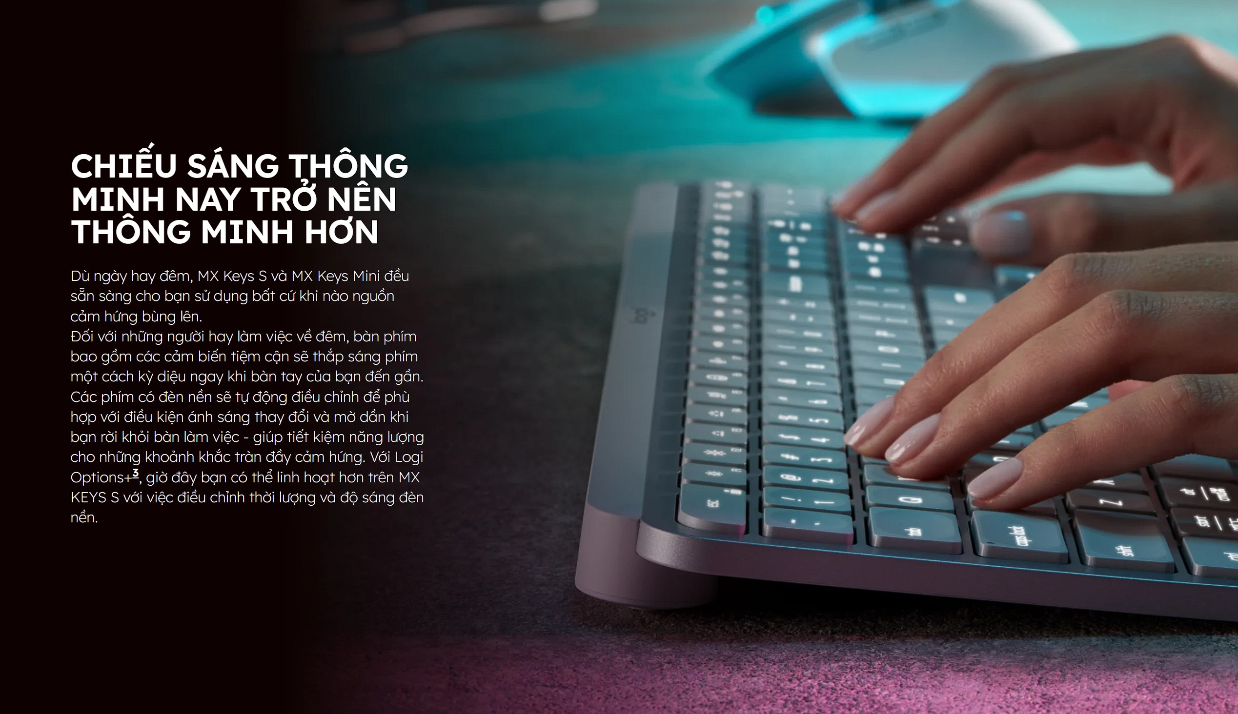 Bàn phím không dây Logitech MX Keys S Pale Gray 920-011564 - hình 5