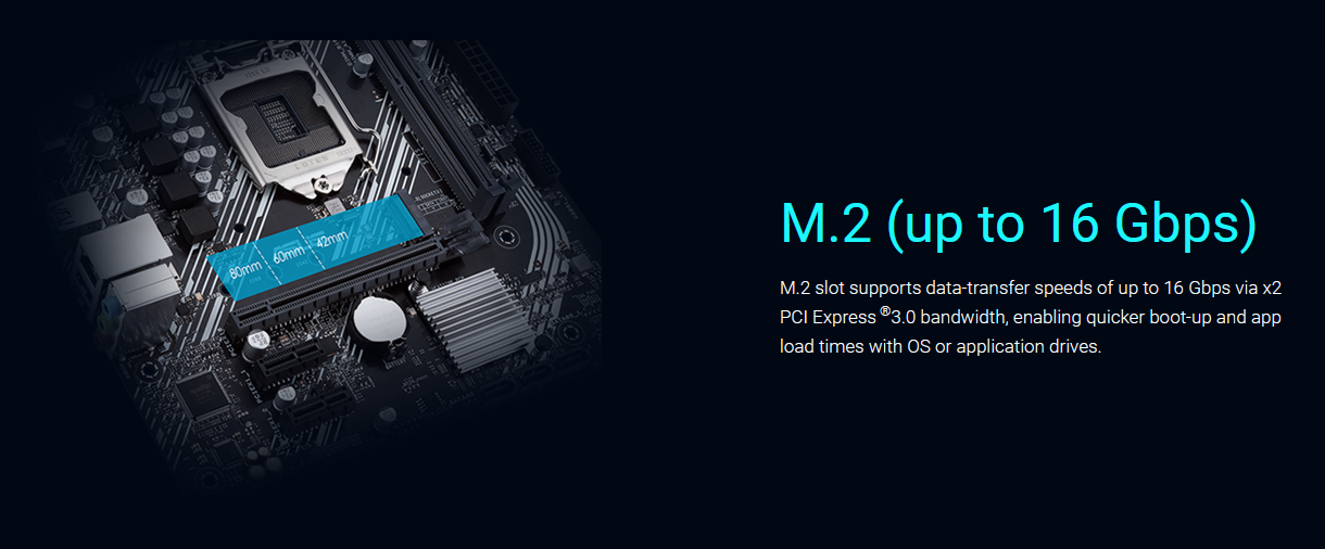Bo mạch chủ ASUS PRIME H410M-E Intel H410 2 khe Ram - hình 3