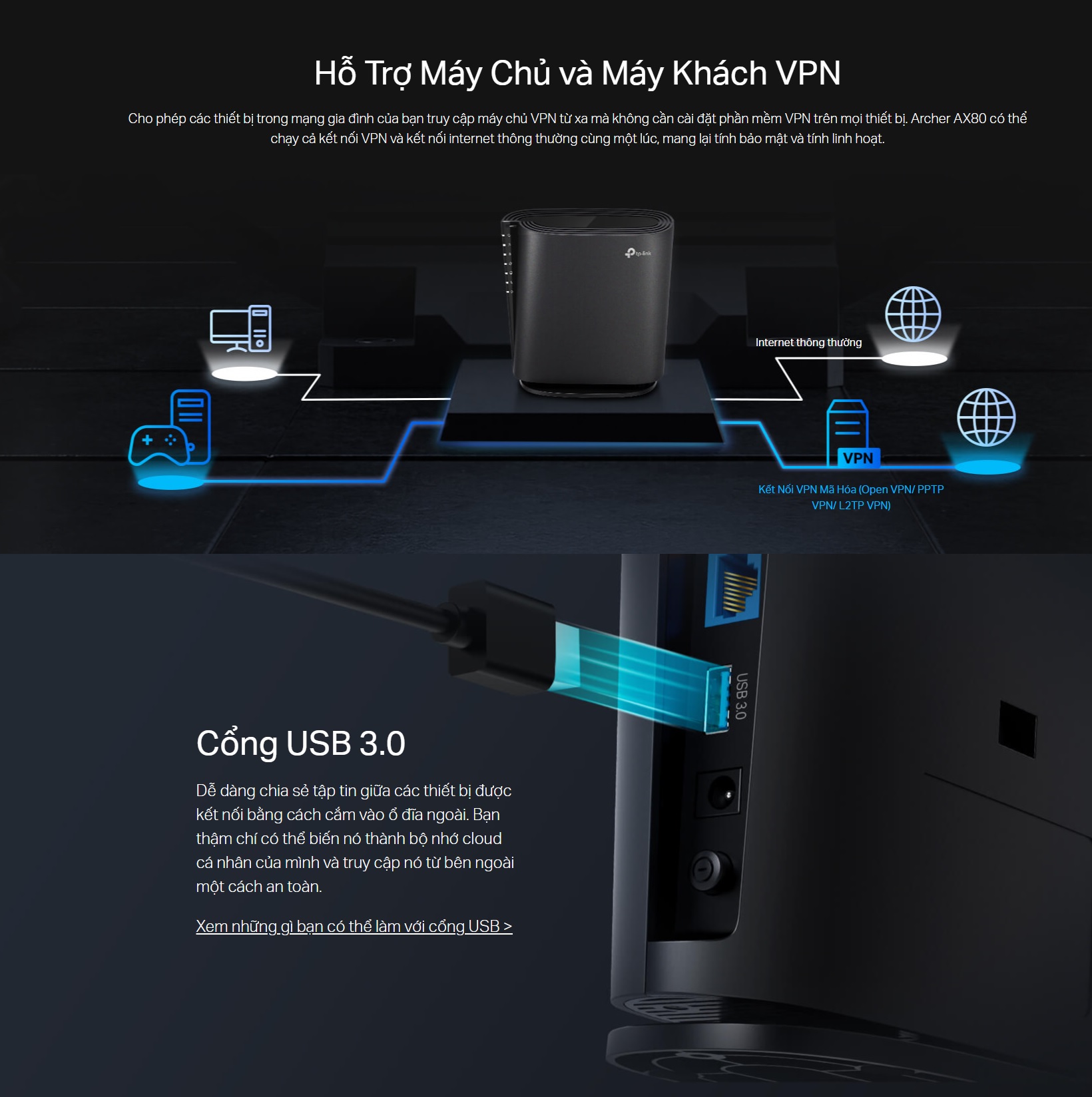 Bộ phát wifi Mesh Tp-Link Archer AX80 Wireless AX6000, 8 Luồng với Cổng 2.5G - hình 9