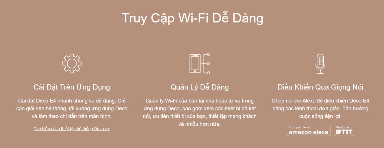 Bộ phát wifi mesh TP-Link Deco E4 (2-Pack) Wireless AC1200Mbps - hình 8