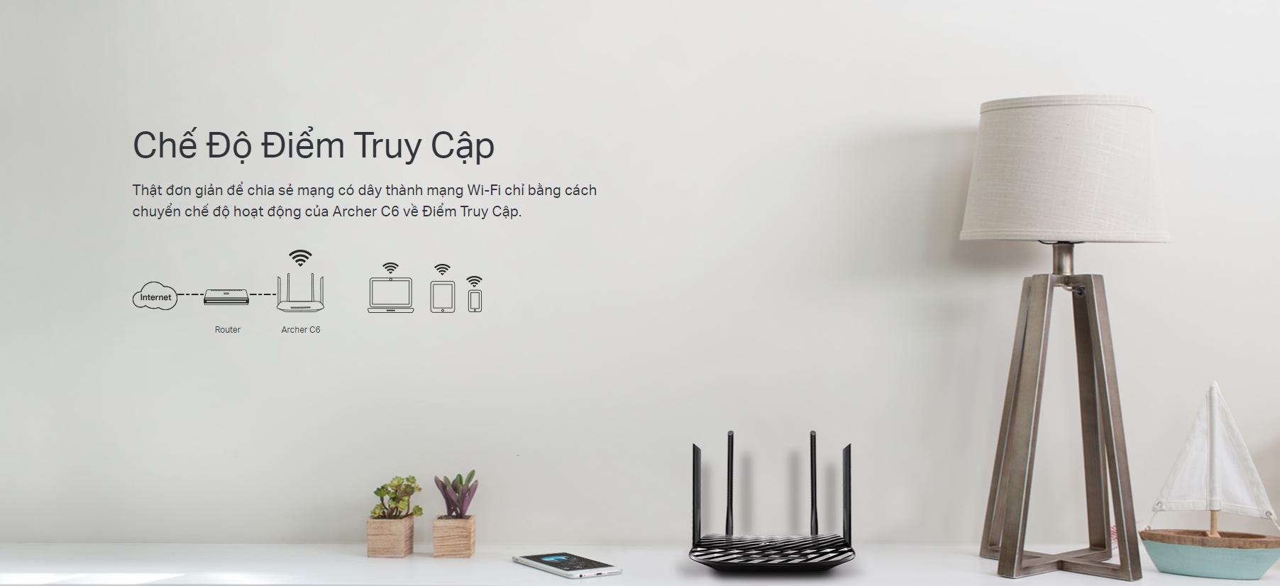 Bộ phát wifi TP-Link Archer C6 V2 Wireless AC1200Mbps - hình 3