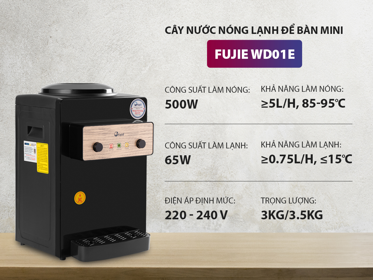 Cây Nước Nóng Lạnh FujiE WD01E (White) - hình 3