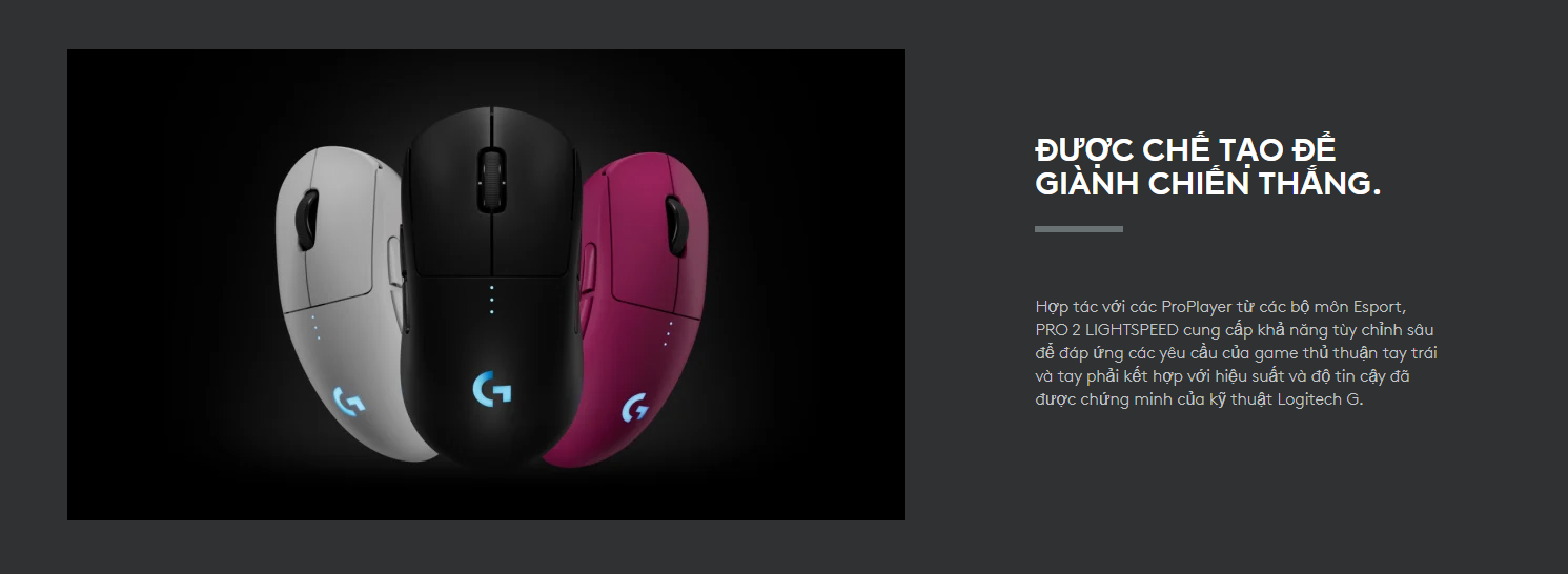 Chuột Gaming không dây Logitech Pro 2 LightSpeed Trắng_910-007304 - hình 2