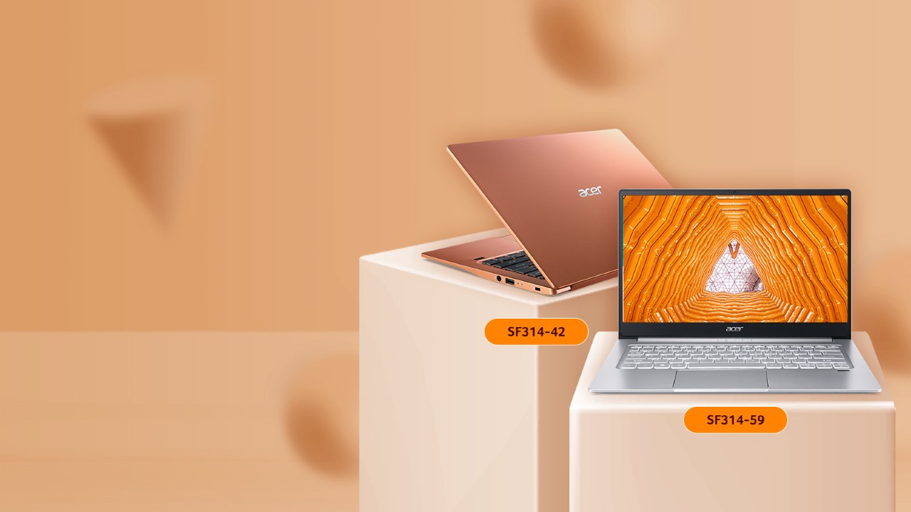 Laptop Acer Swift 3 14 inch FHD IPS i5-1135G7 8GB RAM 512GB SSD Màu Vàng Hồng