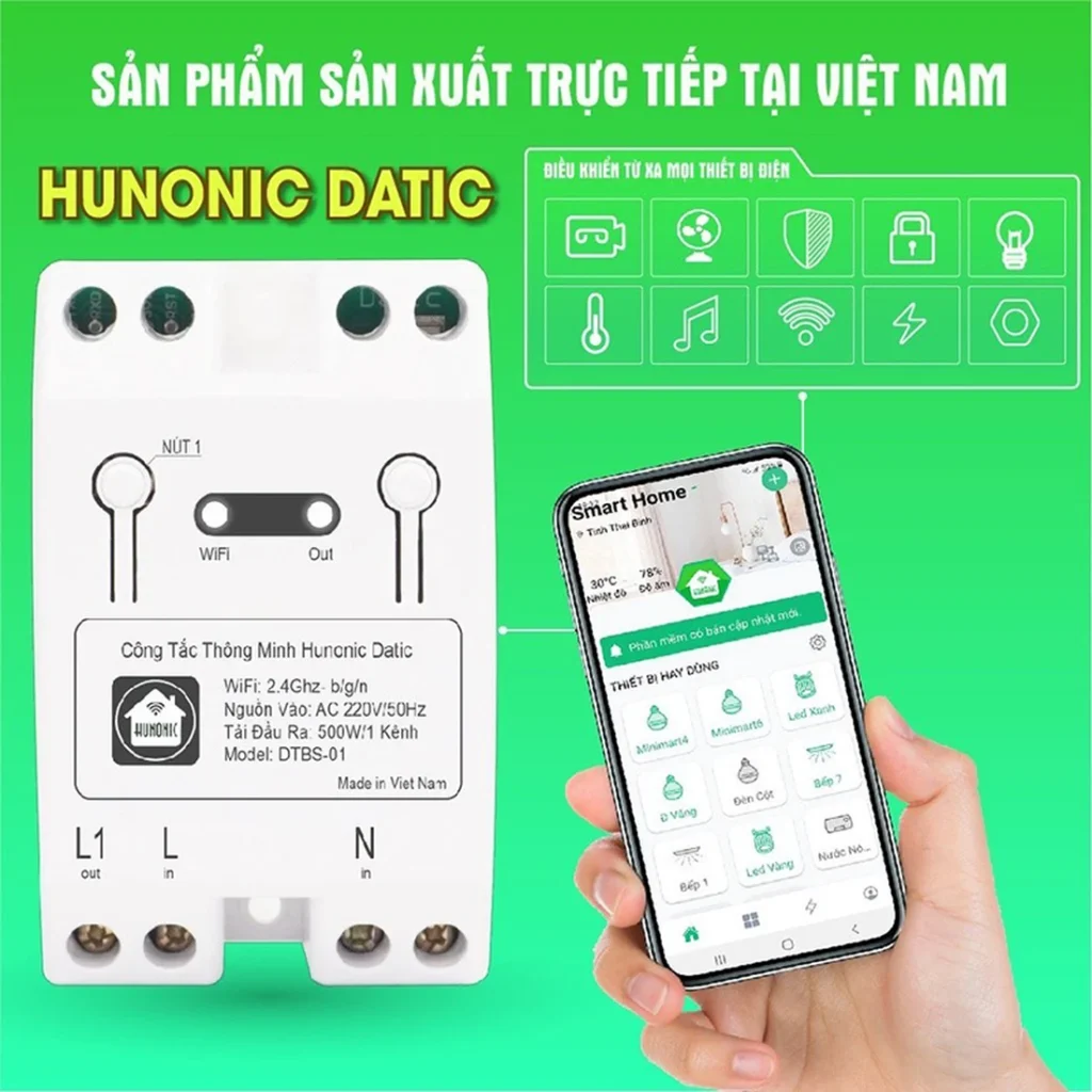 Công tắc Wifi Hunonic Datic Basic