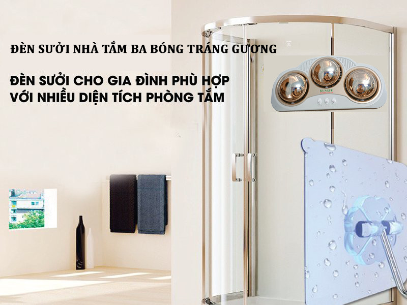 Đèn sưởi Kungfu KF - ST03A (nhà tắm cao cấp) - hình 3