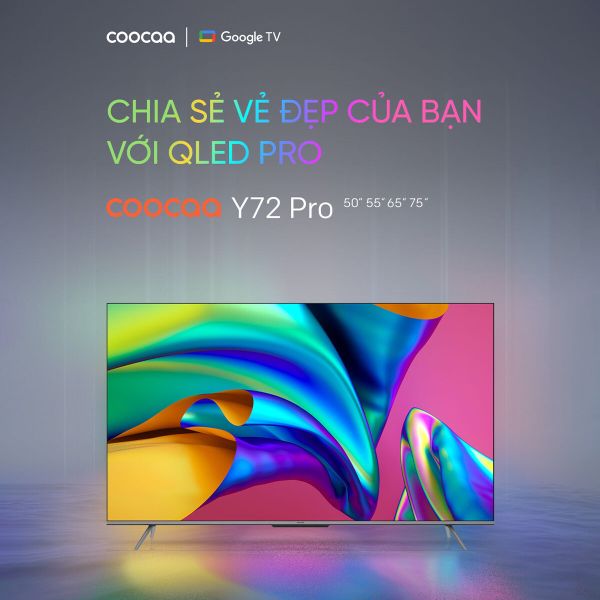 Google Tivi Coocaa 55Y72 Pro 4K QLED 55 inch