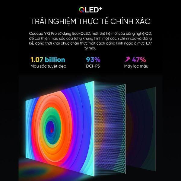 Google Tivi Coocaa 55Y72 Pro 4K QLED 55 inch - hình 3