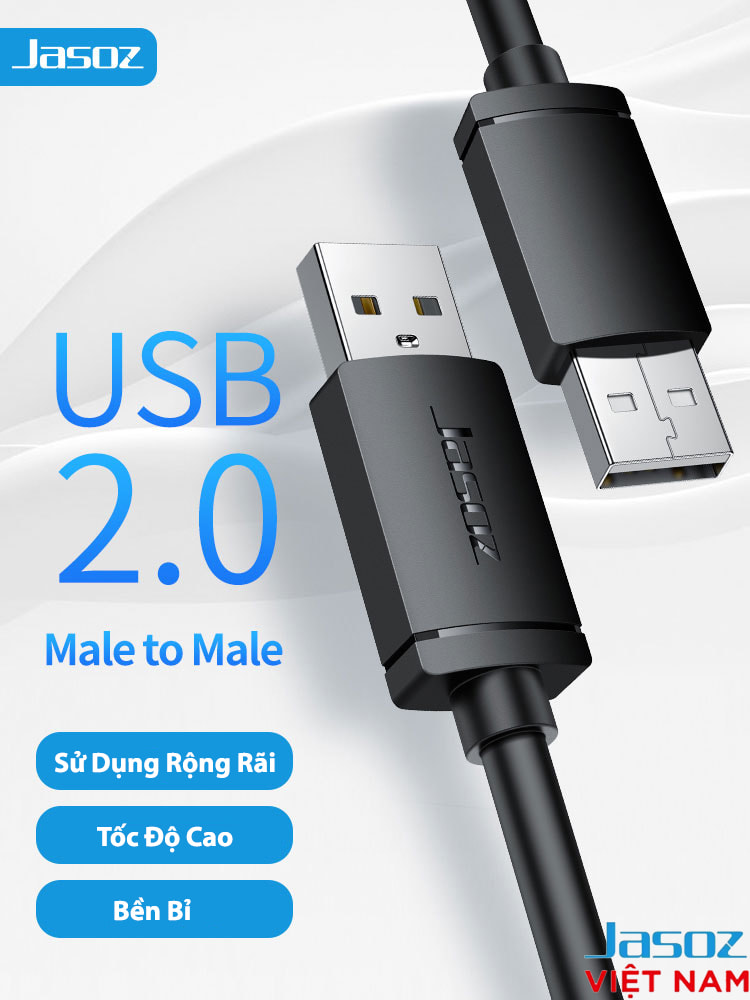 Cáp USB 2.0 hai đầu đực hãng JASOZ D107