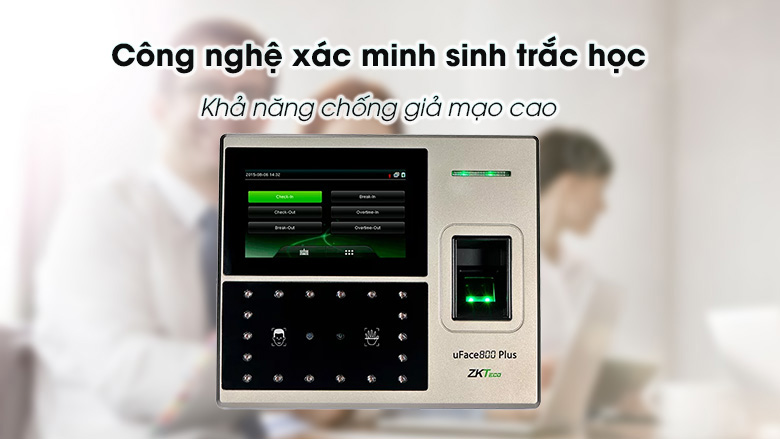 Máy chấm công vân tay & khuôn mặt UFace800 Plus - hình 3
