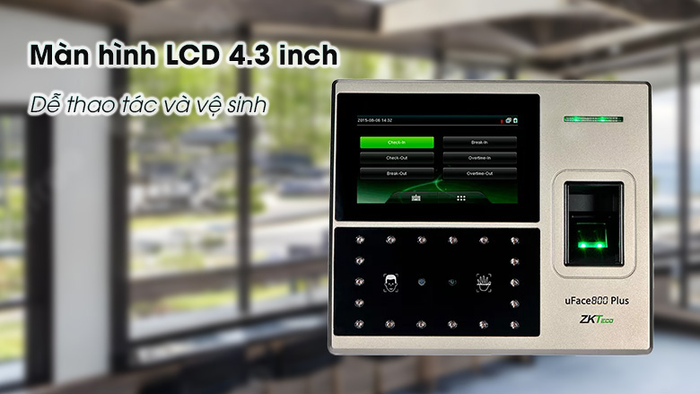 Máy chấm công vân tay & khuôn mặt UFace800 Plus - hình 5