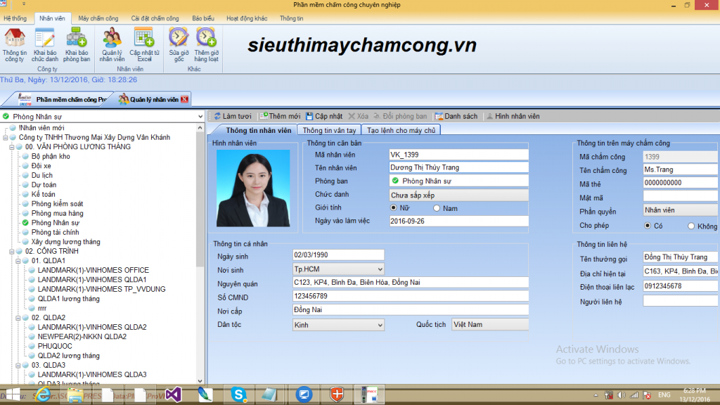 Máy chấm công vân tay RJ3800 - hình 2