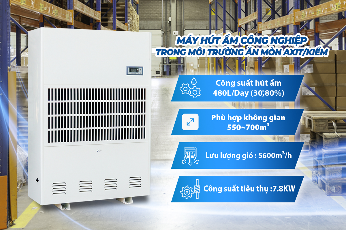 Máy hút ẩm công nghiệp FUJIE ACD20S trong môi trường ăn mòn Axit/kiềm - hình 3