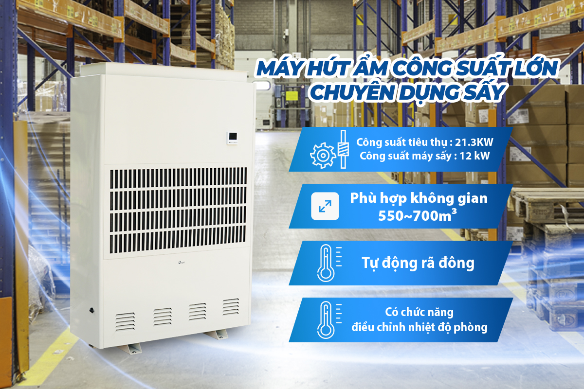 Máy hút ẩm công nghiệp FUJIE ETD20S chuyên dụng cho mục đích sấy - hình 2