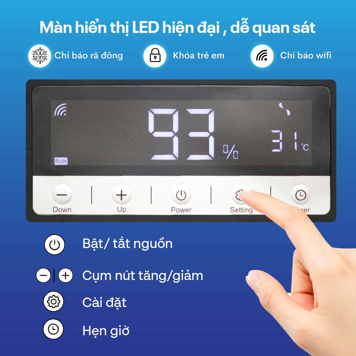 Máy hút ẩm công nghiệp FujiE HM-6480EN 3 pha thế hệ mới - hình 5