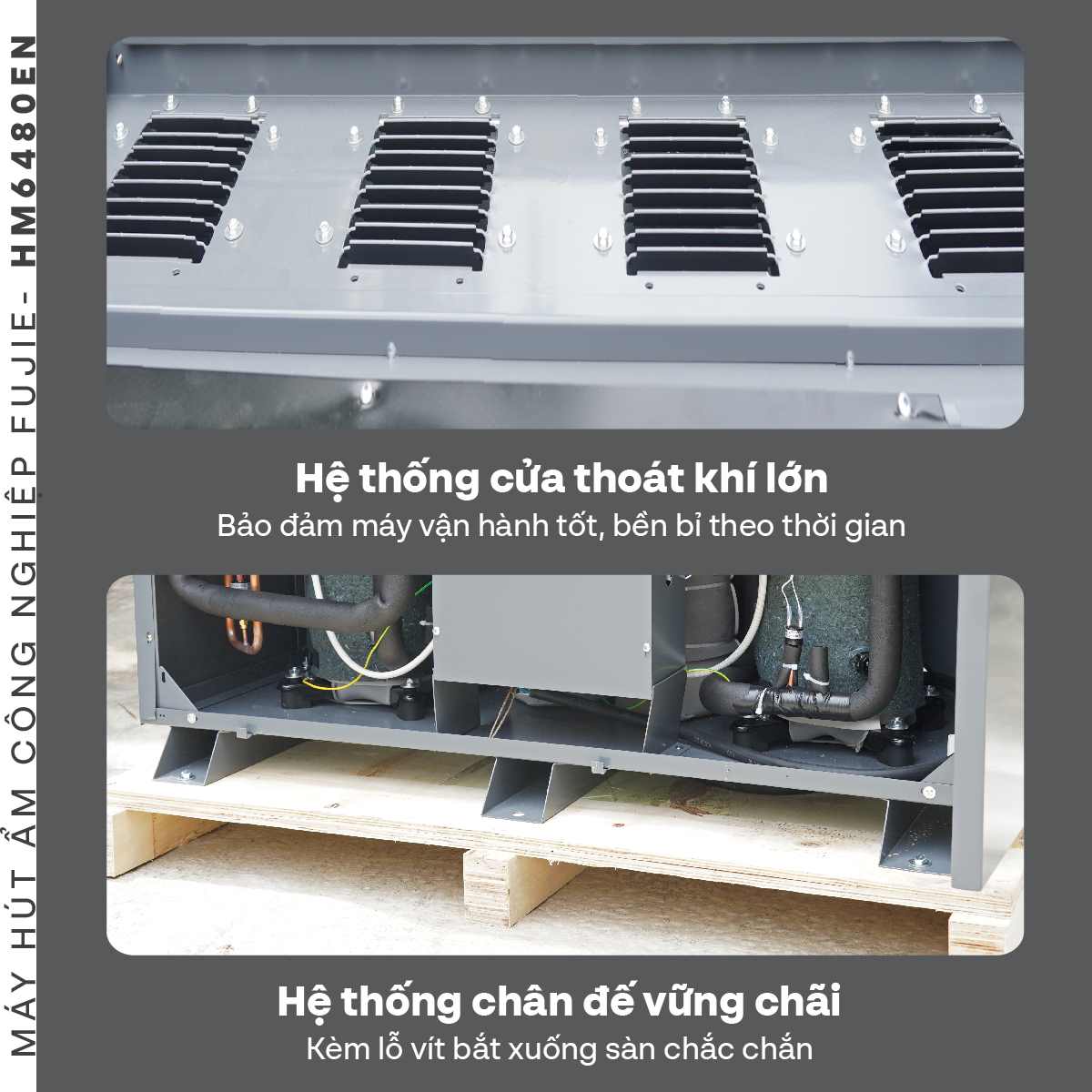Máy hút ẩm công nghiệp FujiE HM-6480EN 3 pha thế hệ mới - hình 7