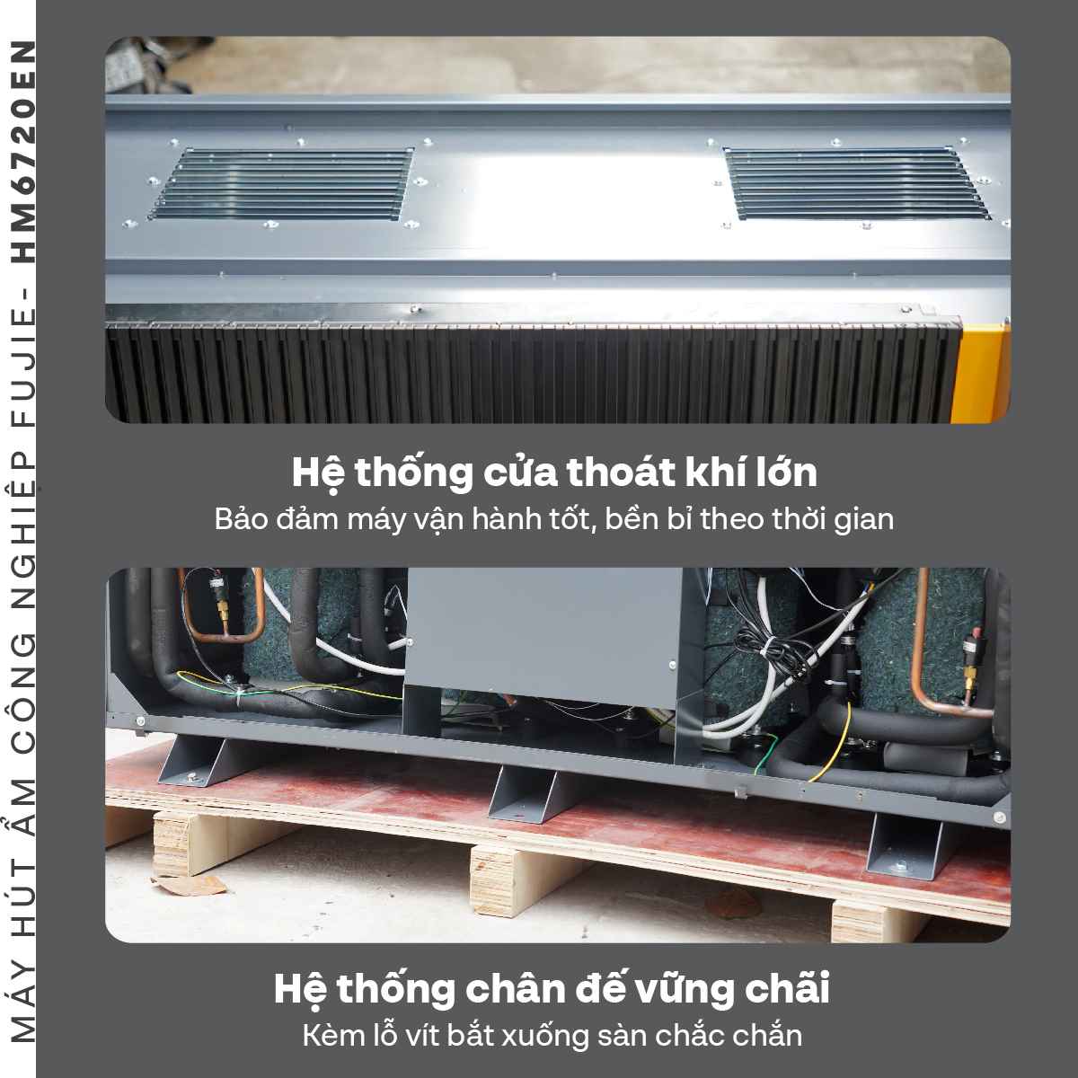 Máy hút ẩm công nghiệp FujiE HM-6720EN 3 pha thế hệ mới - hình 7