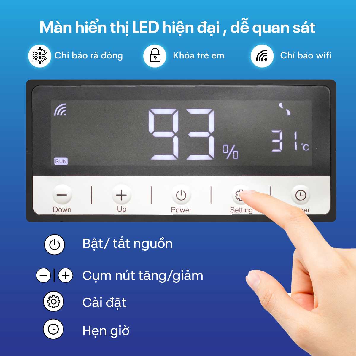 Máy hút ẩm công nghiệp FujiE HM-6960EN 3 pha thế hệ mới - hình 5