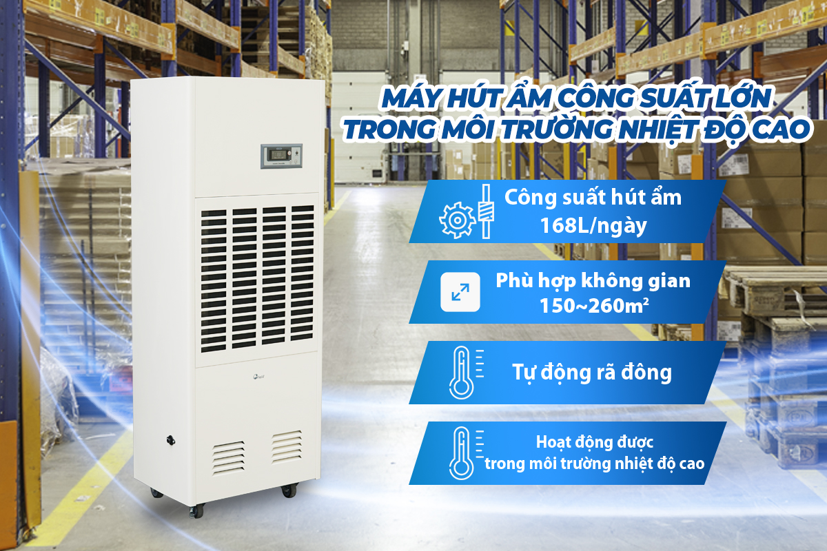 Máy hút ẩm công nghiệp FUJIE HTR7S trong môi trường nhiệt độ cao - hình 2