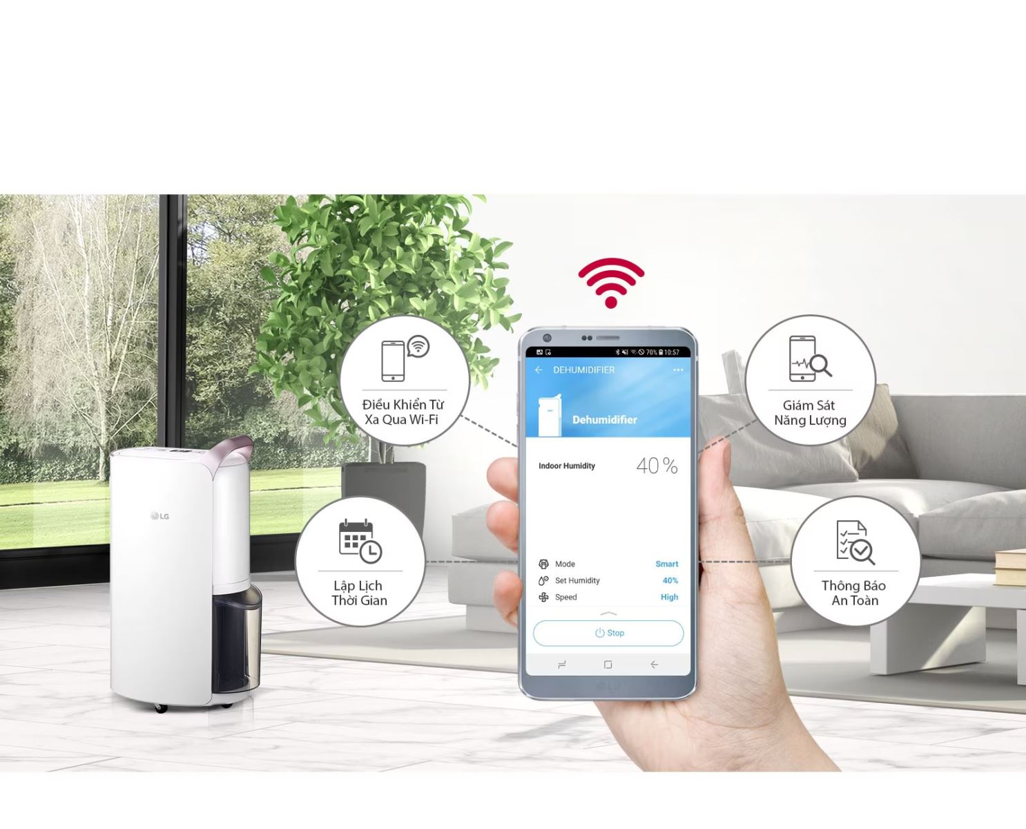 Máy hút ẩm LG Dual Inverter 16L MD16GQSE0 - hình 2