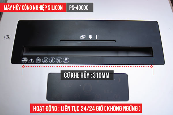 Máy hủy tài liệu Silicon PS-4000C - hình 2