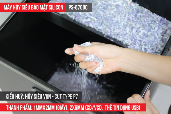 Máy hủy tài liệu Silicon PS-5700C - hình 3