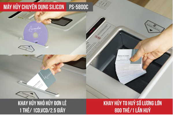 Máy hủy tài liệu Silicon PS-5800C - hình 5