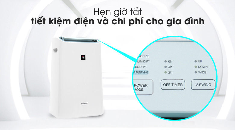Máy lọc không khí kết hợp hút ẩm Sharp DW-E16FA-W - hình 7