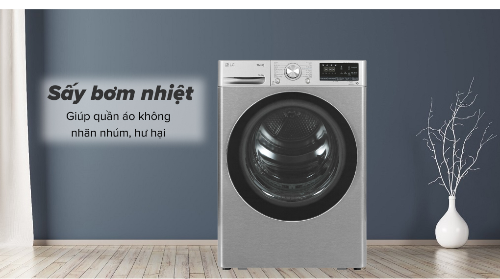 Máy sấy bơm nhiệt LG DVHP50P 10 kg Inverter MỚI 2023